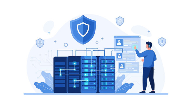 Cybersecurity Data Protection Server Network Security Cloud Computing