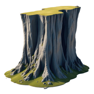 A weathered tree stump covered in lush green moss