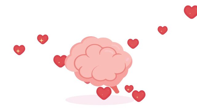brain release love hormone oxytocin as sparkling heart