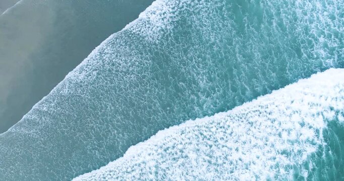 Aerial top down view of ocean waves The Concept of natural patterns