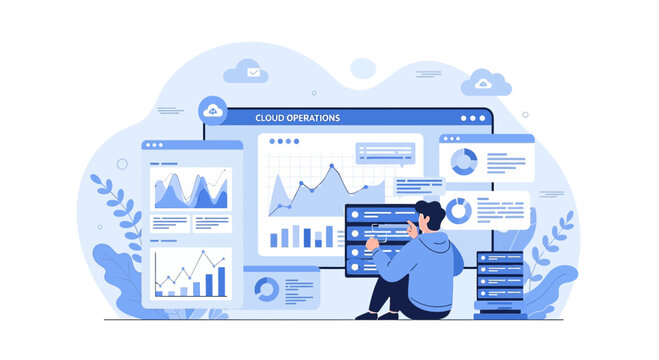 Cloud Operations Data Analytics Dashboard Business Technology