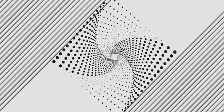 Black and white striped halftone gradient. Fading linear gradation background. Repeating strip pattern backdrop. Parallel lines wallpaper for overlay, print, cover. Vector pulsating effect concept
