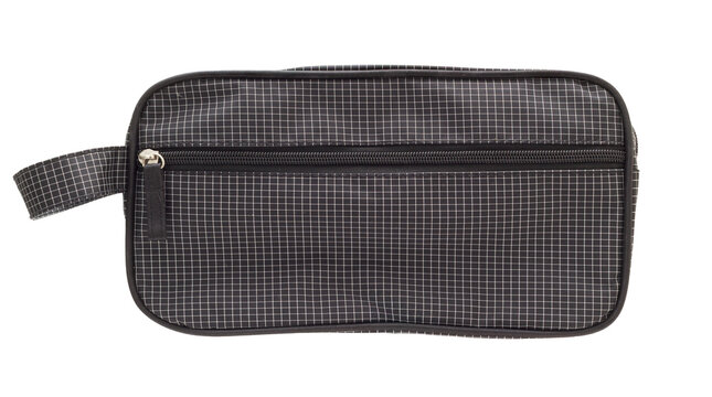 Compact personal accessory bag isolated on white with studio lighting and minimal design.