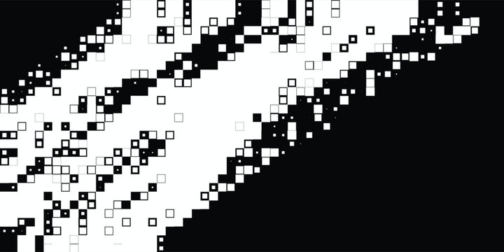 Halftone Gradient Dither and Abstract Shapes vector illustration