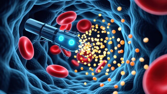 targeted drug delivery system using nanorobots to treat biological cells