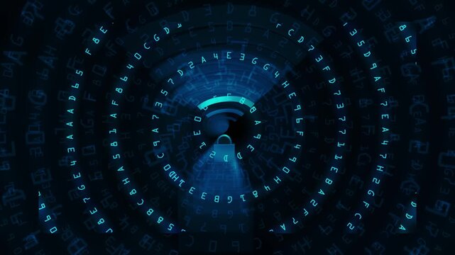 WIFI signal with computer code signals 