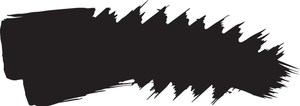 Hand Drawn Dry Paint Swipe Brush Stroke Element