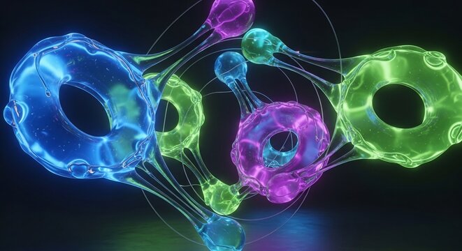 Abstract molecular structure illustration
