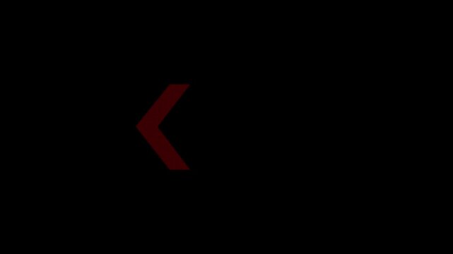 Arrow icon concept animation. Left arrow for road direction. Arrows sign right to left animation concept. Arrow loop animation left direction concep