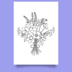 Beautiful Hand-Tied Bouquet of Spring Wildflowers © Yaden Std