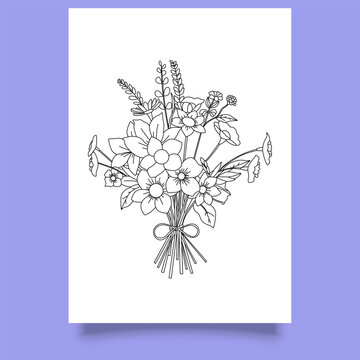 Beautiful Hand-Tied Bouquet of Spring Wildflowers