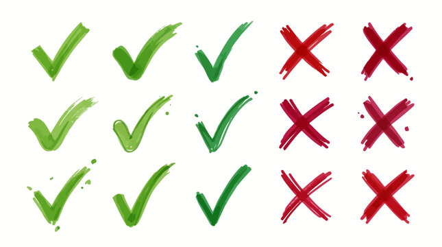 yes and no check marks