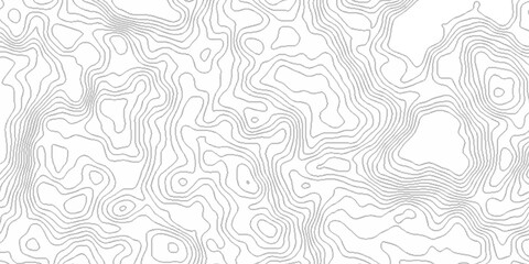 Topographic seamless map pattern with contour lines. Abstract geographic elevation design, lines sea map modern white background. © coal digger