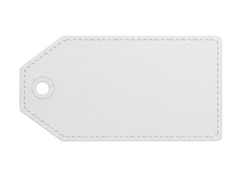 Empty white tag attached to a string for labeling or packaging purposes