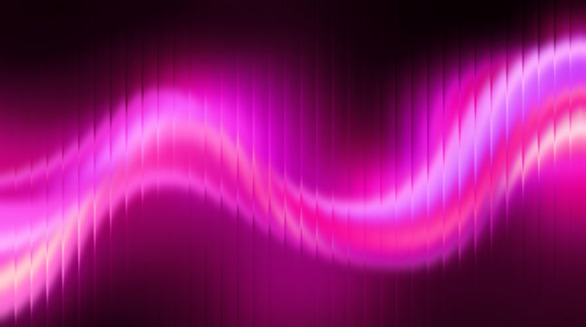 Neon pink and purple wave background for music and technology design