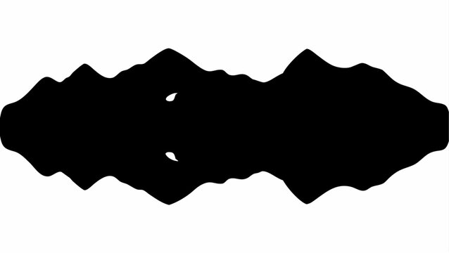 Mountain range silhouette reflected upside down in water serene landscape with peaceful atmosphere and calm surface