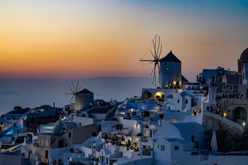 Fototapeta premium Coucher de soleil à Oia