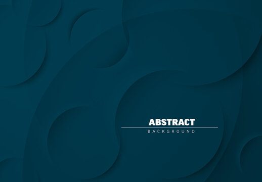 Abstract Dark Blue Background with Circular Layered Shapes