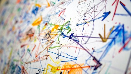 Naklejka premium Abstract Art - A Colorful Exploration of Lines and Arrows.