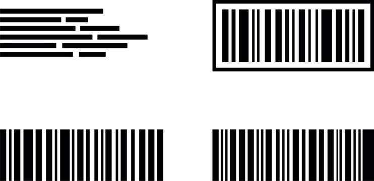 Barcode Icon Set with Scanner Code Labels and Retail Identification SymbolsBarcode Icon Set with Scanner Code Labels and Retail Identification Symbols