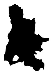 Fototapeta premium A contour map of Drôme. French department silhouette