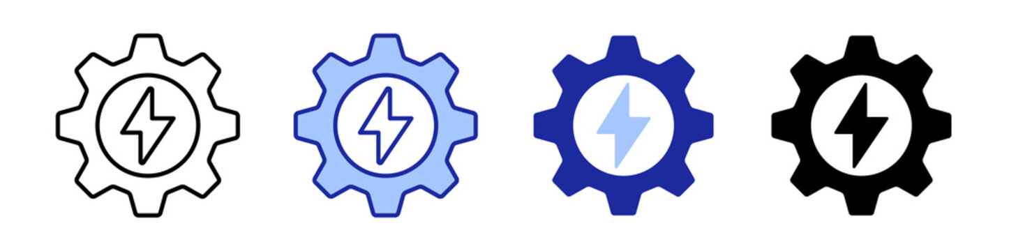 Motors icon set multiple style collection