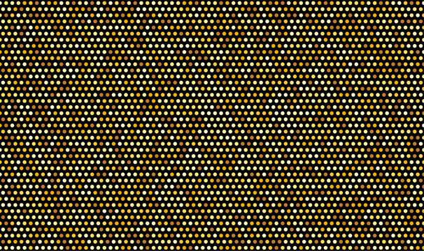 Abstract luxury banner with golden glittering dots on black background. Sparkling glitter bottom border, vector frame. Halftone effect. Magical gold dust. Pop art style backdrop