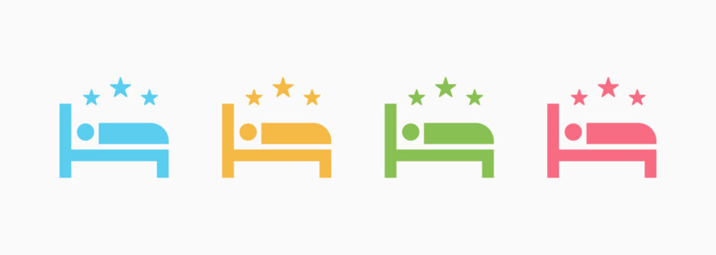 Hostel Icon Set Color Multiple Style Collection Illustration