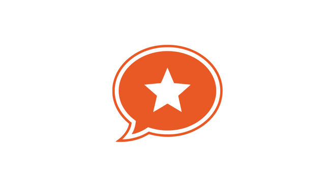 Star Rating Speech Bubble Icon.