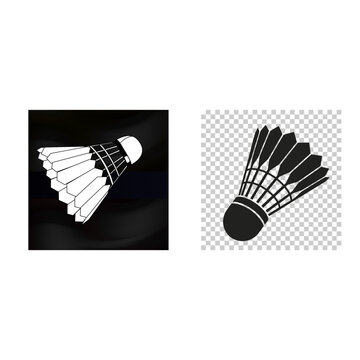 Shuttlecock vector illustration isolated on white background.