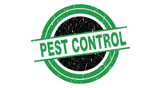 Pest control stamp with distressed texture on a white background silhouette high quality professional detailed modern