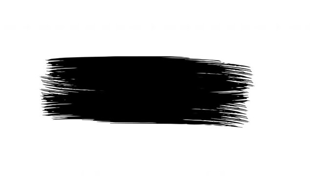 hand painting ink brush stroke isolated. alpha channel 4K video