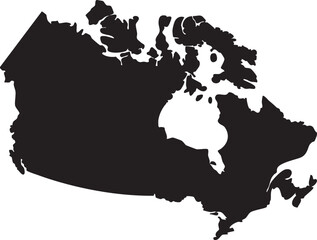 Canada map silhouette black geography © Jabed Omar