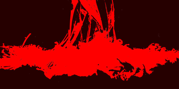 Abstract fire background with a burning red flame and grunge paint illustration shaping a hot heart vector symbol on a black backdrop
