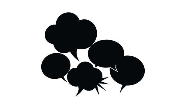 Black silhouette of four hands forming a heart shape Vector