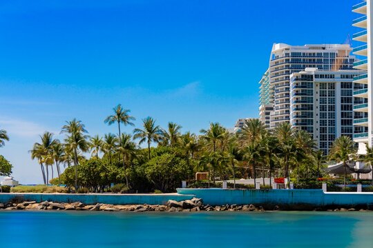Bal Harbour Miami Beach seawall by the inlet
