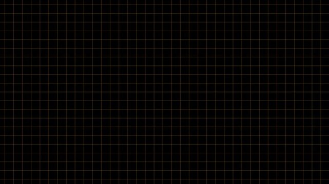 Grid pattern lines on black background, abstract mathematical graphing paper, architectural blueprint layout, and geometric tech template.