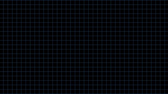 Grid pattern lines on black background, abstract mathematical graphing paper, architectural blueprint layout, and geometric tech template.