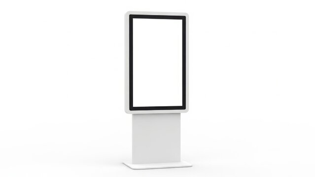 Simple mobile phone with empty screen on white background vector illustration