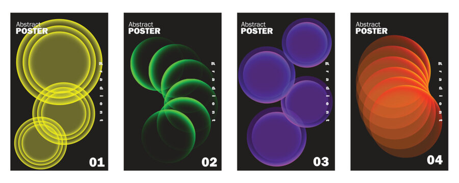 collections of colorful abstract gradient spheres poster background for creative modern designs  