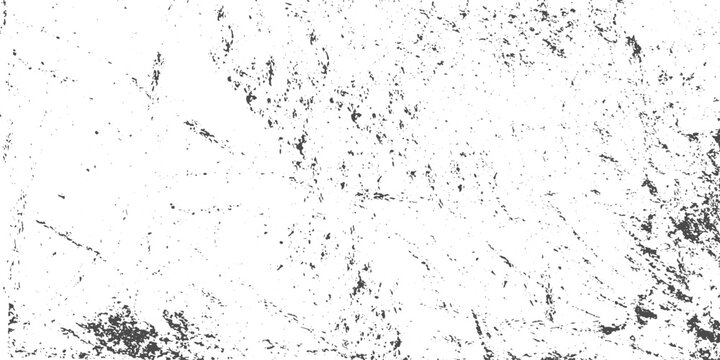 Black ink splatters and streaks on white textured background abstract grunge distressed effect.