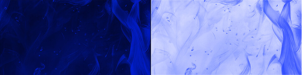 Deep blue energy smoke swirls and liquid ink flow patterns on transparent background for modern compositions. © MatStudio