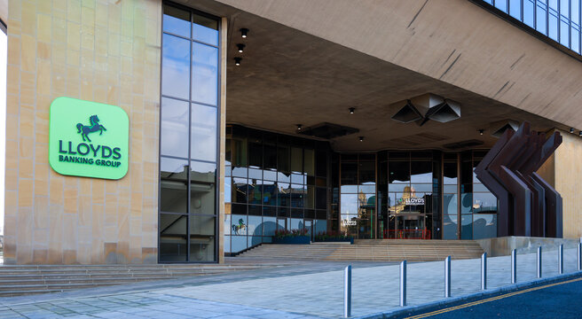 Lloyds Banking Group office in Halifax, West Yorkshire, England, United Kingdom (Formerly Halifax Building Society)