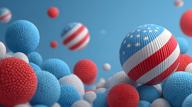 A vibrant US Labor Day celebration with realistic and eye-catching elements