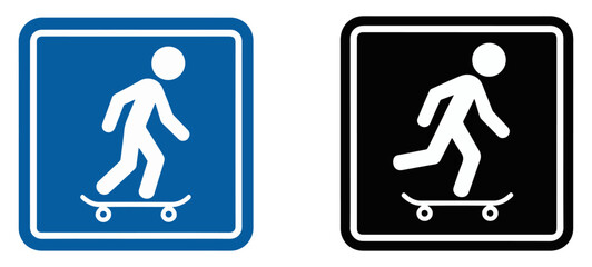 skateboard skater icon vector set © graphixecho