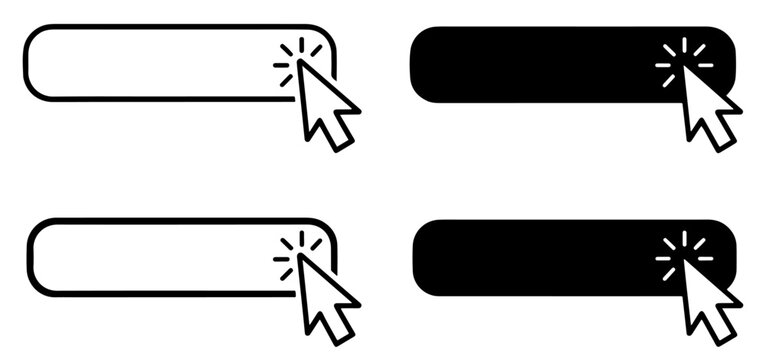 click here hand icon set