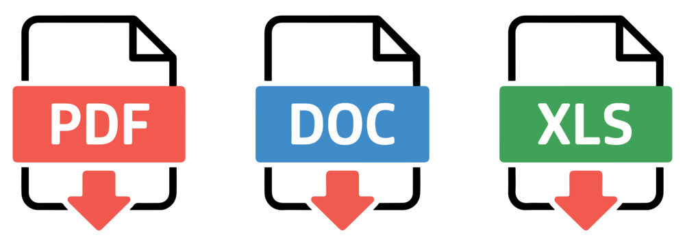 file format download icon set