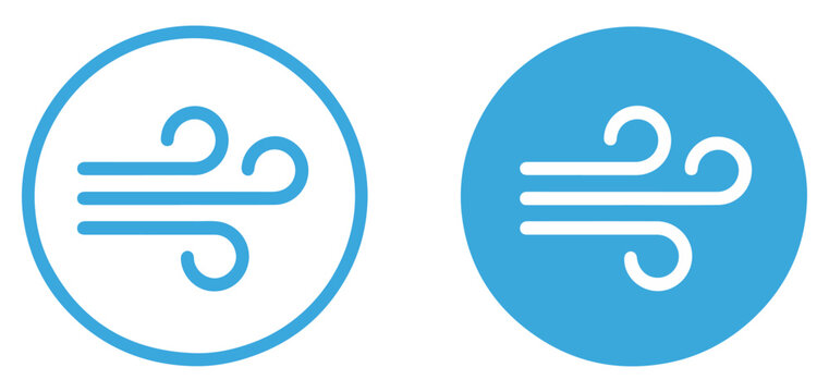 windproof weather protection label icon set