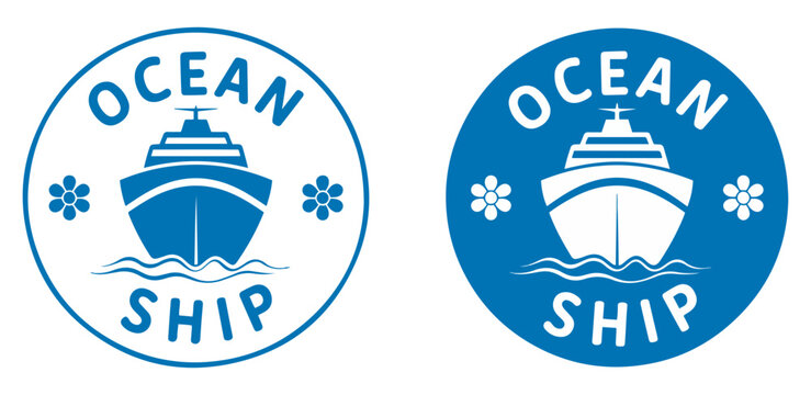 ocean ship nautical logo icon