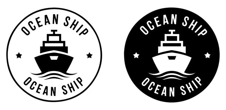 ocean ship nautical logo icon
